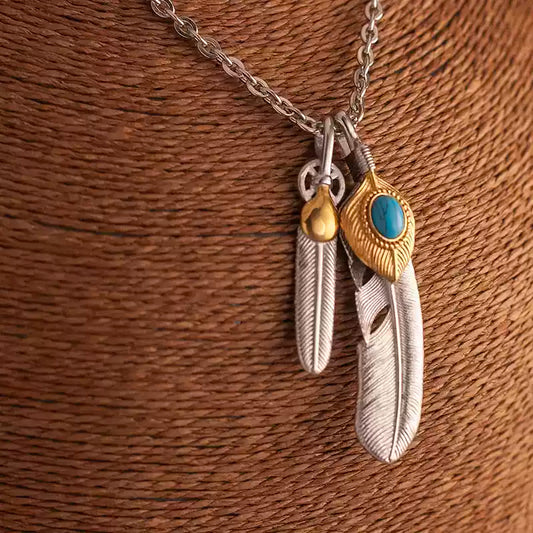 Retro Feather Necklace