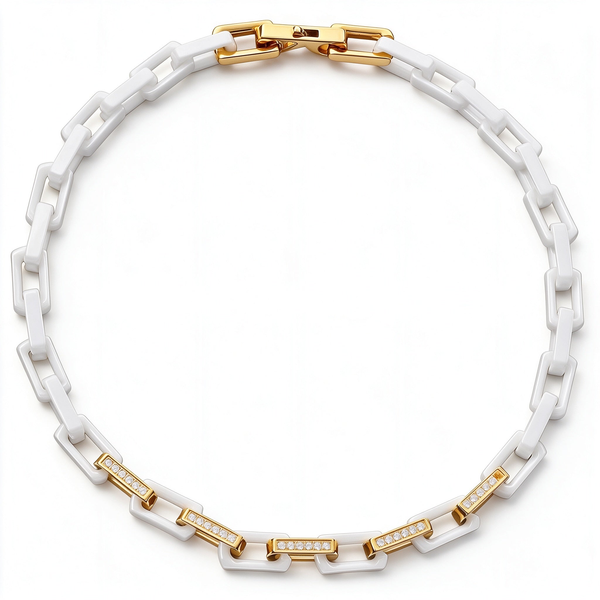Zircon Square Ceramic Necklace