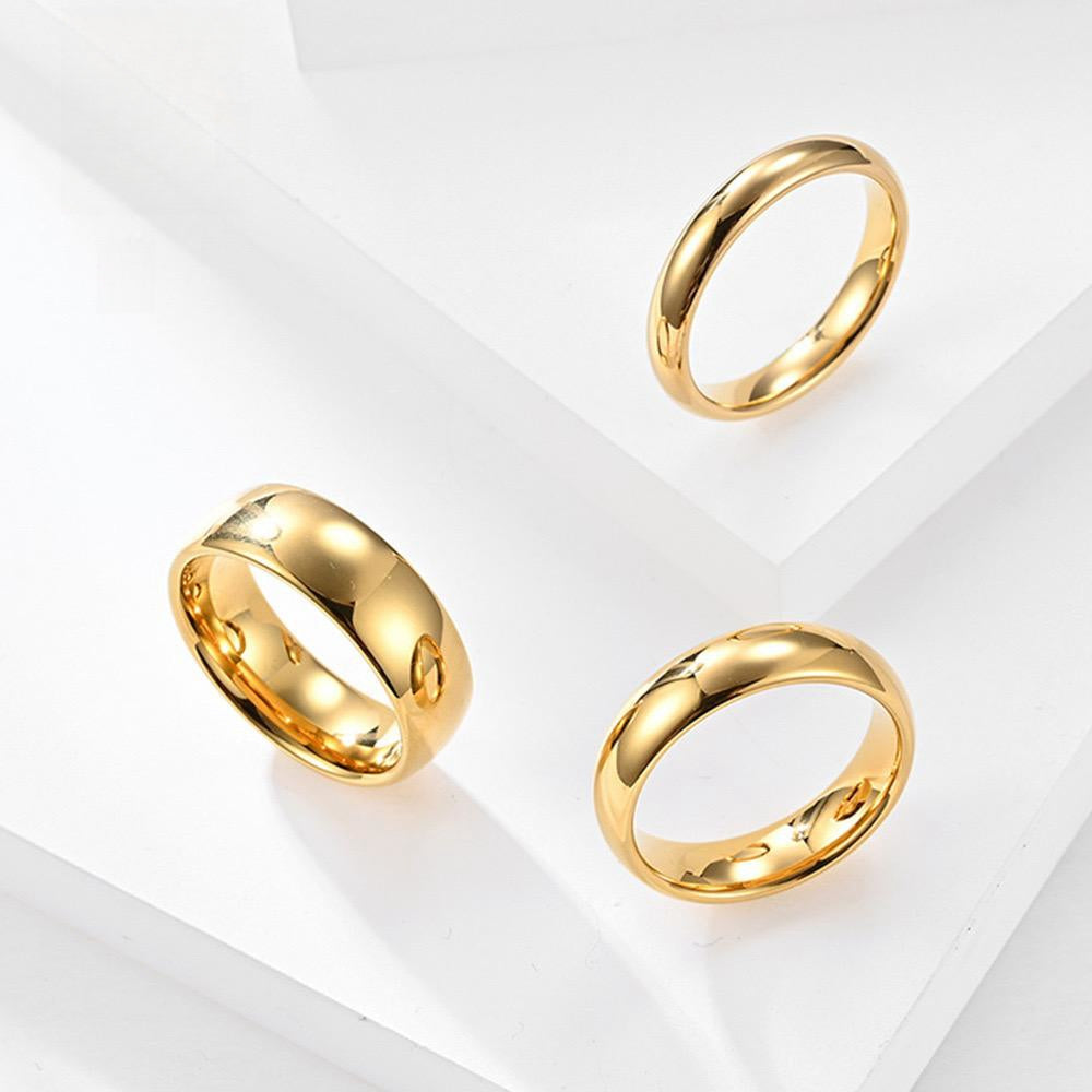 ANILLO DE TUNGSTENO CHAPADO EN ORO DE 18K