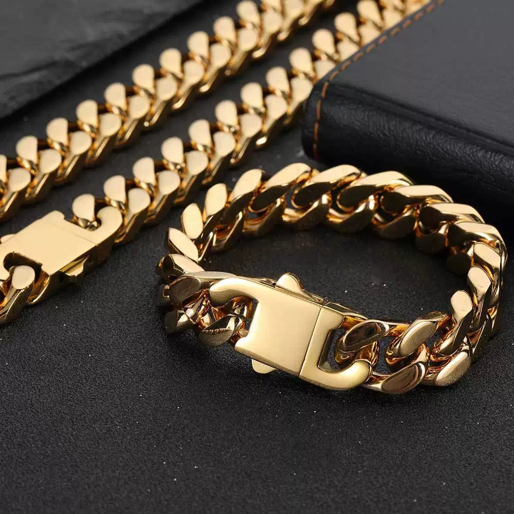 Chunky Cuban Chain Chain | Silver & Gold