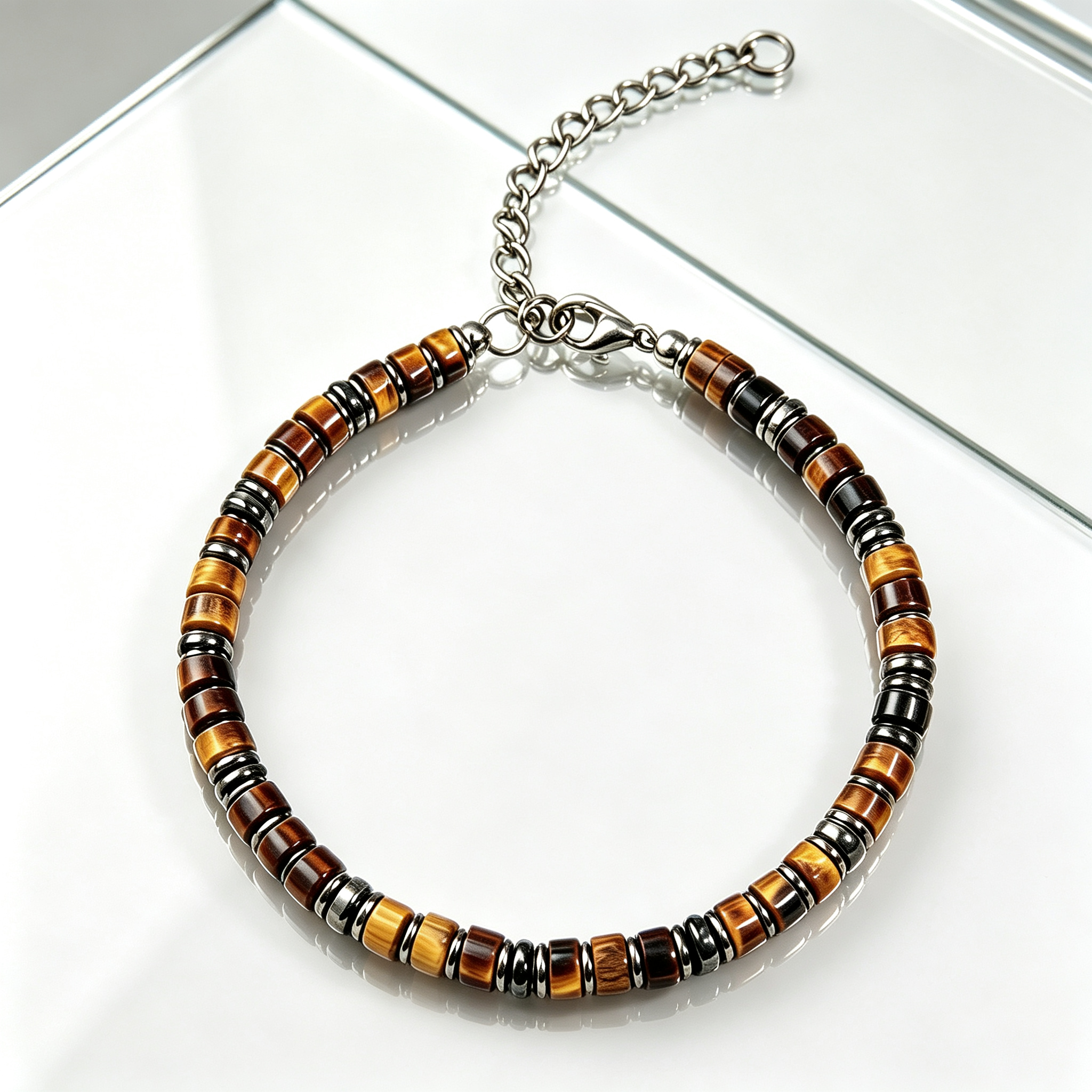 Natural Tiger Eye Stone Chain
