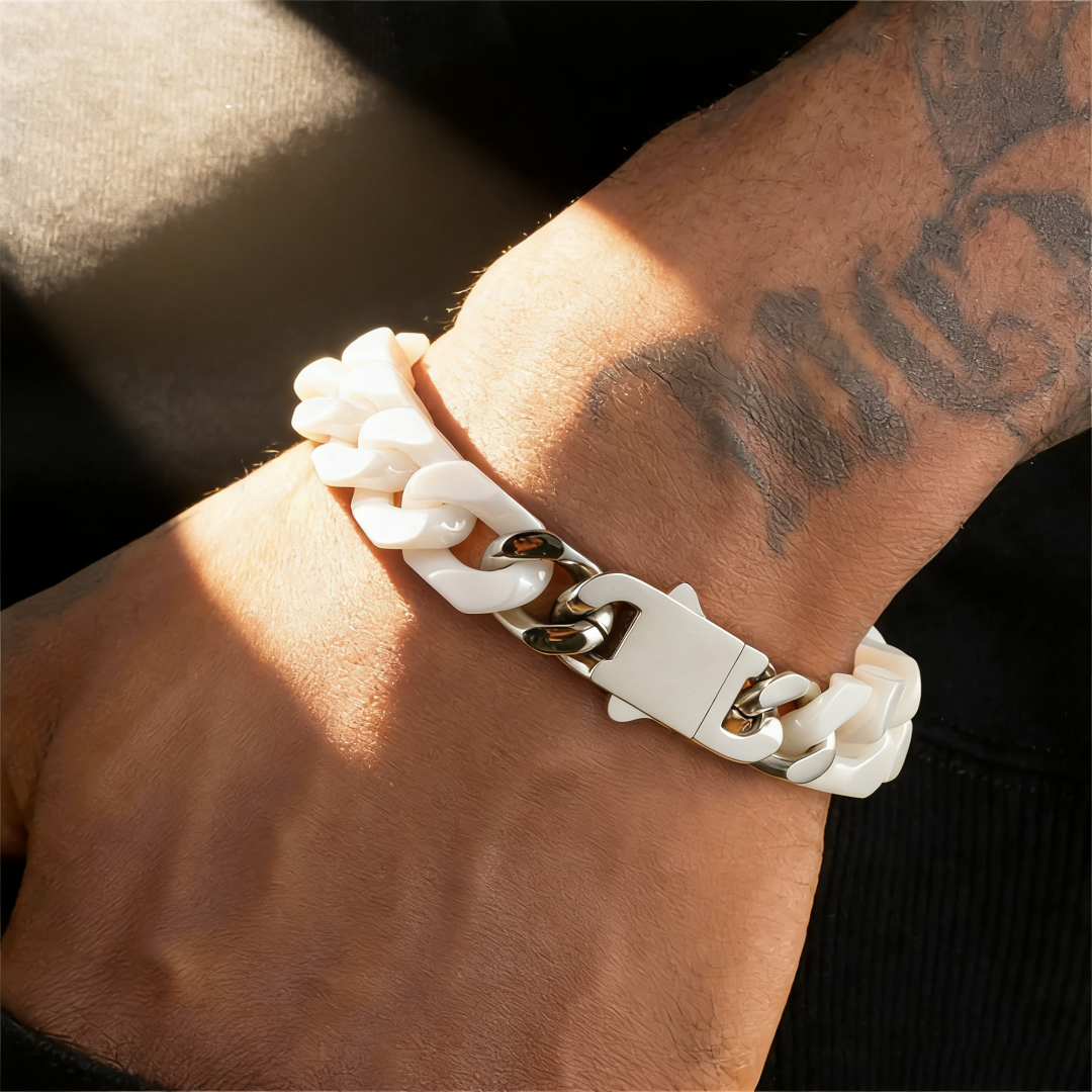 Chunky Cuban Ceramic Bracelet