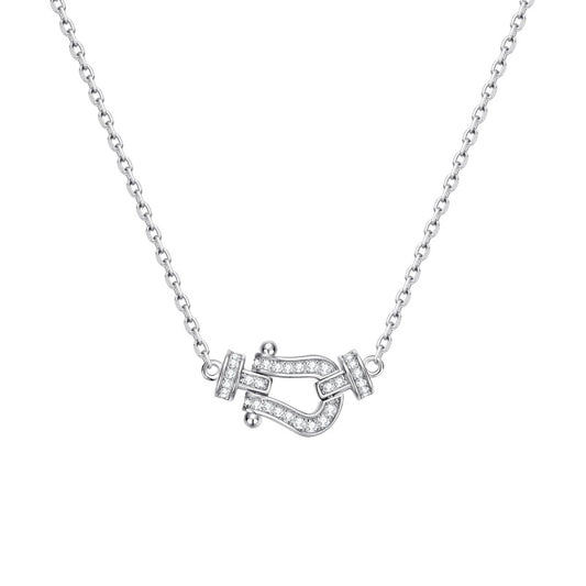 Horseshoe Buckle Zirconia Necklace