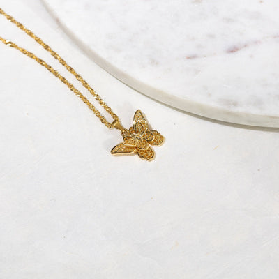 Butterfly Glow Pendant Necklace