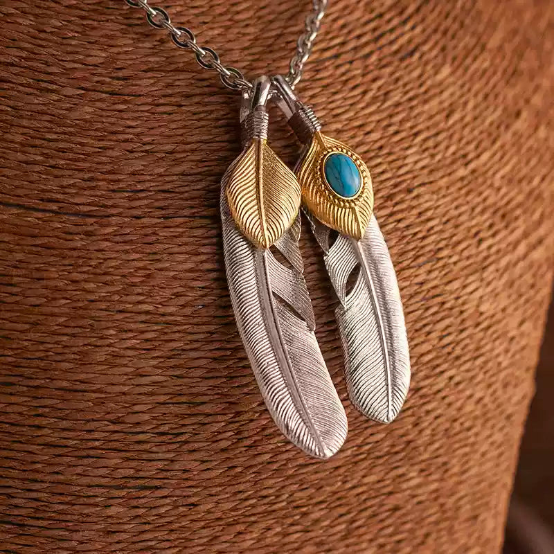 Retro Feather Necklace
