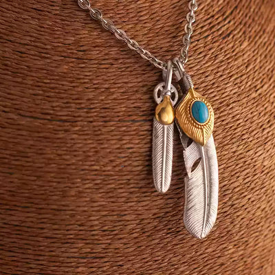 Retro Feather Necklace