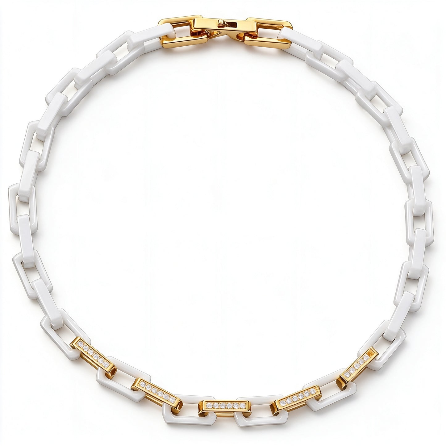 Zircon Square Ceramic Necklace