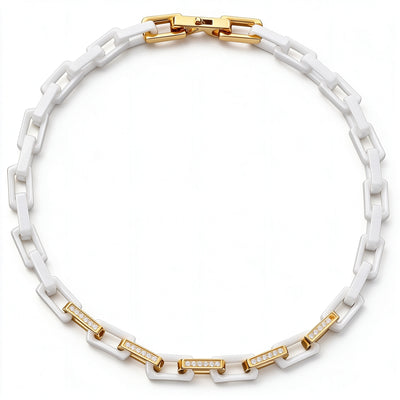 Zircon Square Ceramic Necklace