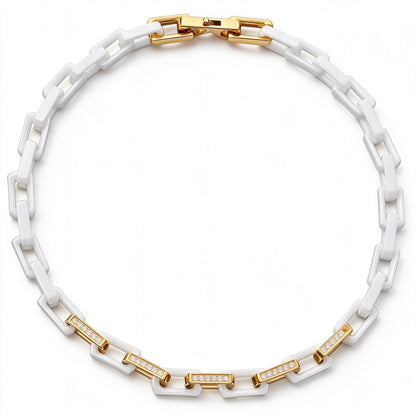 Zircon Square Ceramic Necklace