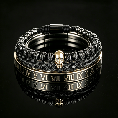 Men 316L Stainless Steel Stackable Beaded Bracelet