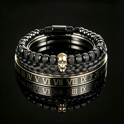 Men 316L Stainless Steel Stackable Beaded Bracelet