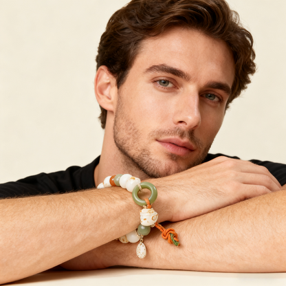 White Jade Cat Paw Bodhi Bracelet