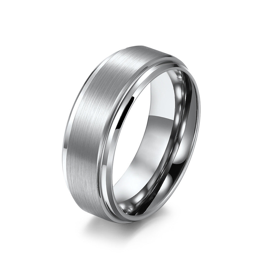 6MM-10MM BRUSHED TUNGSTEN RING