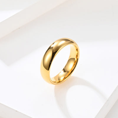 ANILLO DE TUNGSTENO CHAPADO EN ORO DE 18K
