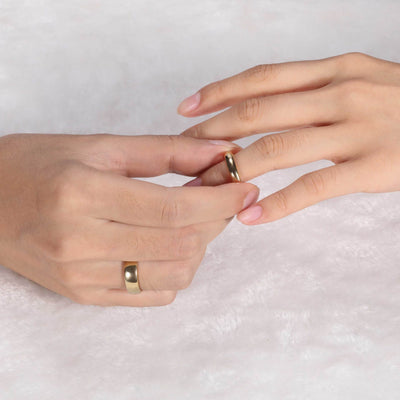ANILLO DE TUNGSTENO CHAPADO EN ORO DE 18K