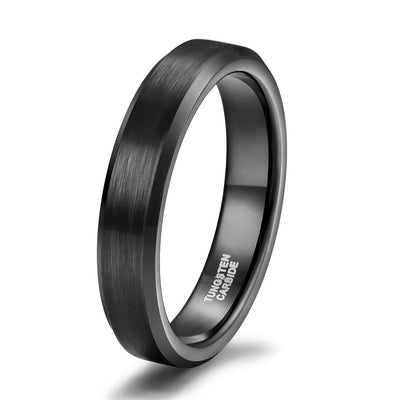 ANILLO DE TUNGSTENO CON BORDE BISELADO DE 4MM-10MM