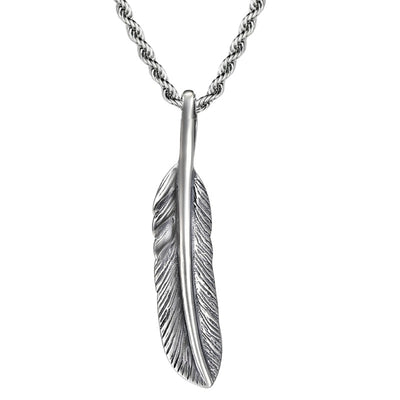 925 Sterling Silver Angel Feather Necklace