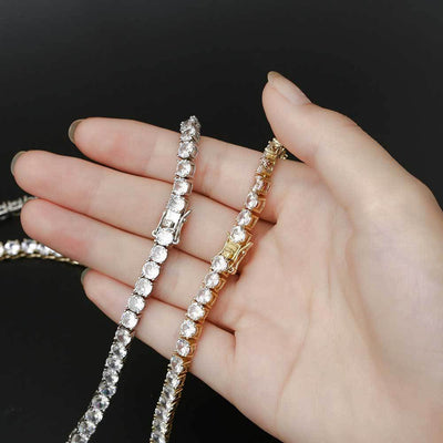 Micro Tennis Chain | Multiple Lengths | Gold & Silver