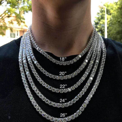 Micro Tennis Chain | Multiple Lengths | Gold & Silver