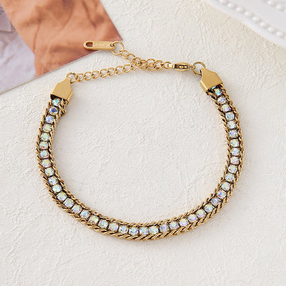 Colorful Zircon Tennis Bracelet