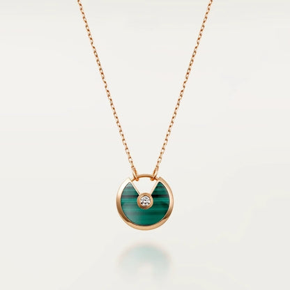 Exquisite 18K Gold-Plated Amulet Charm Pendant Necklace for Women