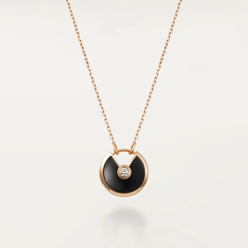 Exquisite 18K Gold-Plated Amulet Charm Pendant Necklace for Women