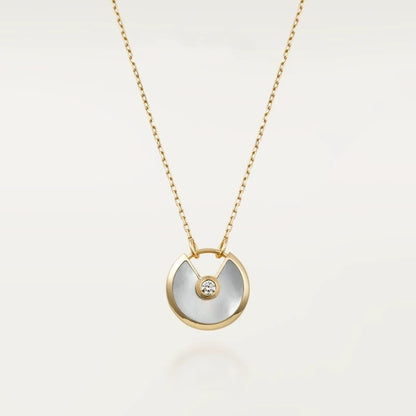 Exquisite 18K Gold-Plated Amulet Charm Pendant Necklace for Women
