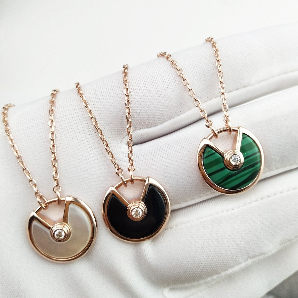 Exquisite 18K Gold-Plated Amulet Charm Pendant Necklace for Women