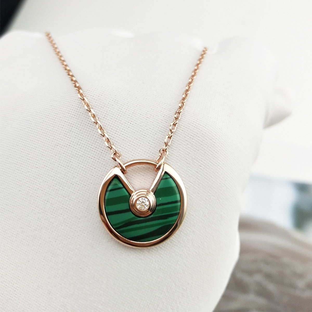 Exquisite 18K Gold-Plated Amulet Charm Pendant Necklace for Women