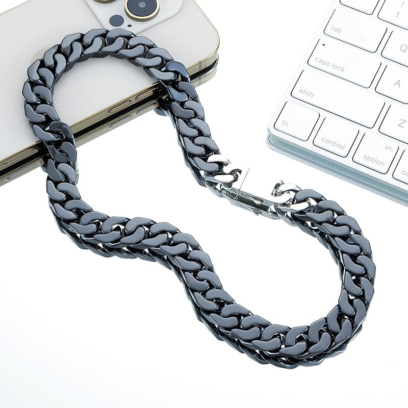 Chunky Ceramic Cuban  Necklace