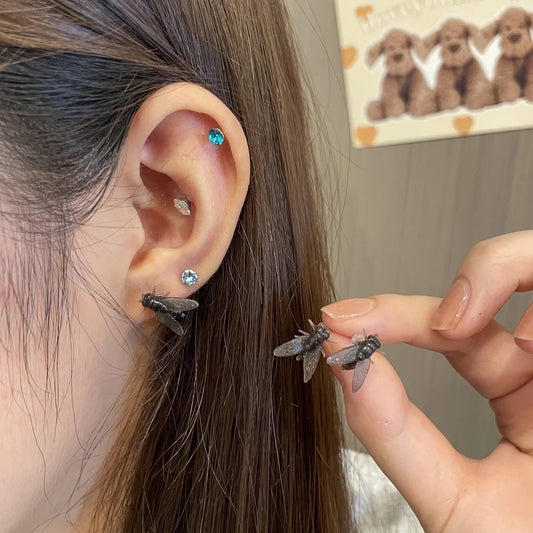 Realistic Fly Earrings