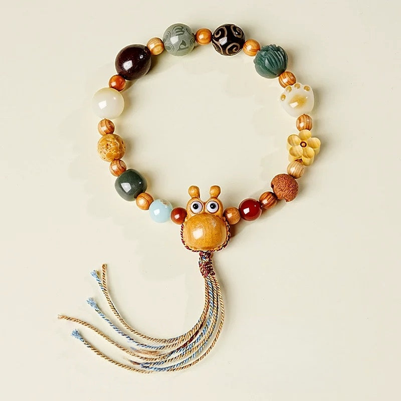 White Jade Cat Paw Bodhi Bracelet