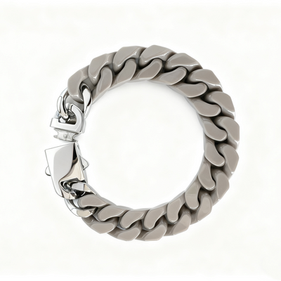 Chunky Cuban Ceramic Chain | White, Black, Yellow & Taupe