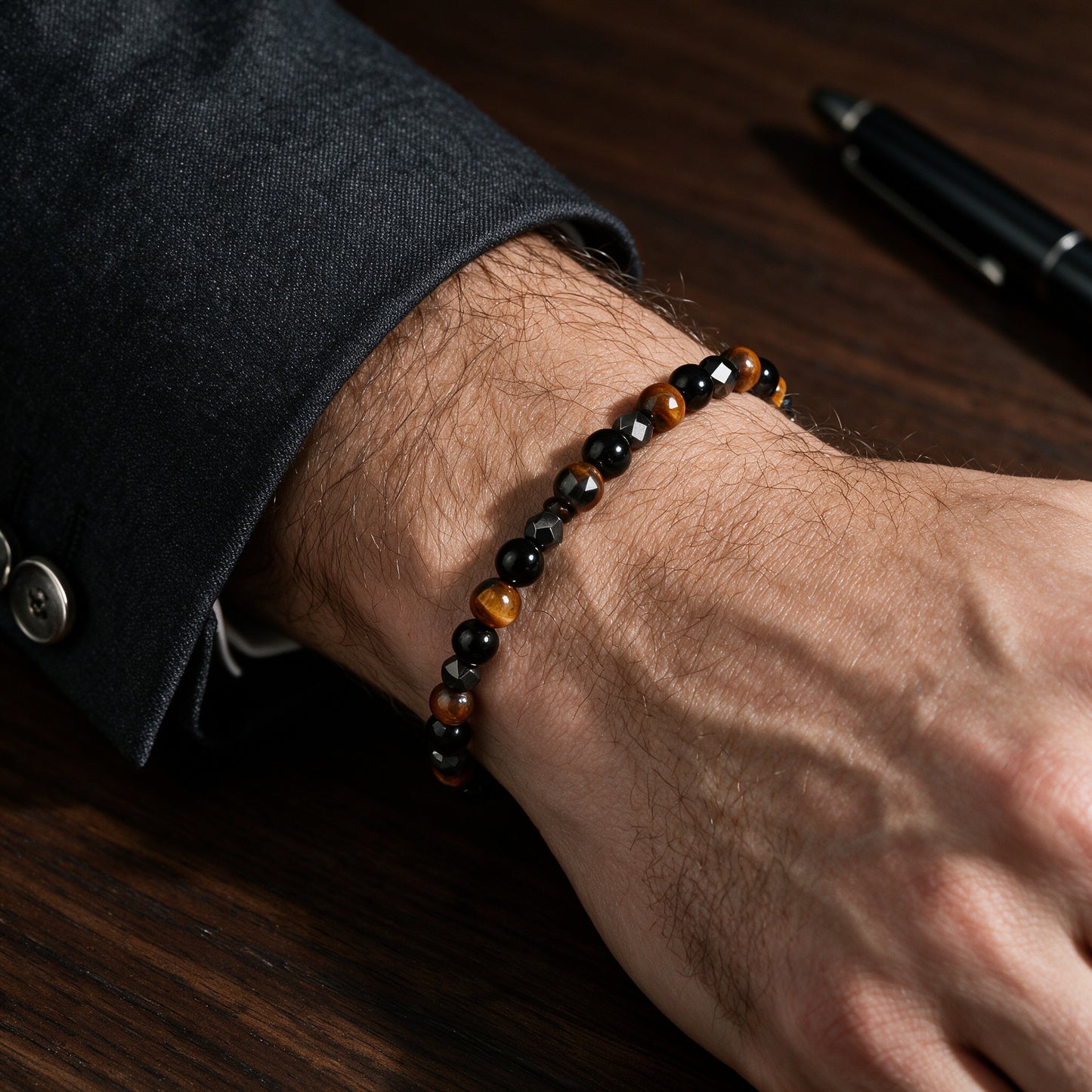 Natural Tiger's Eye Stone Bracelet