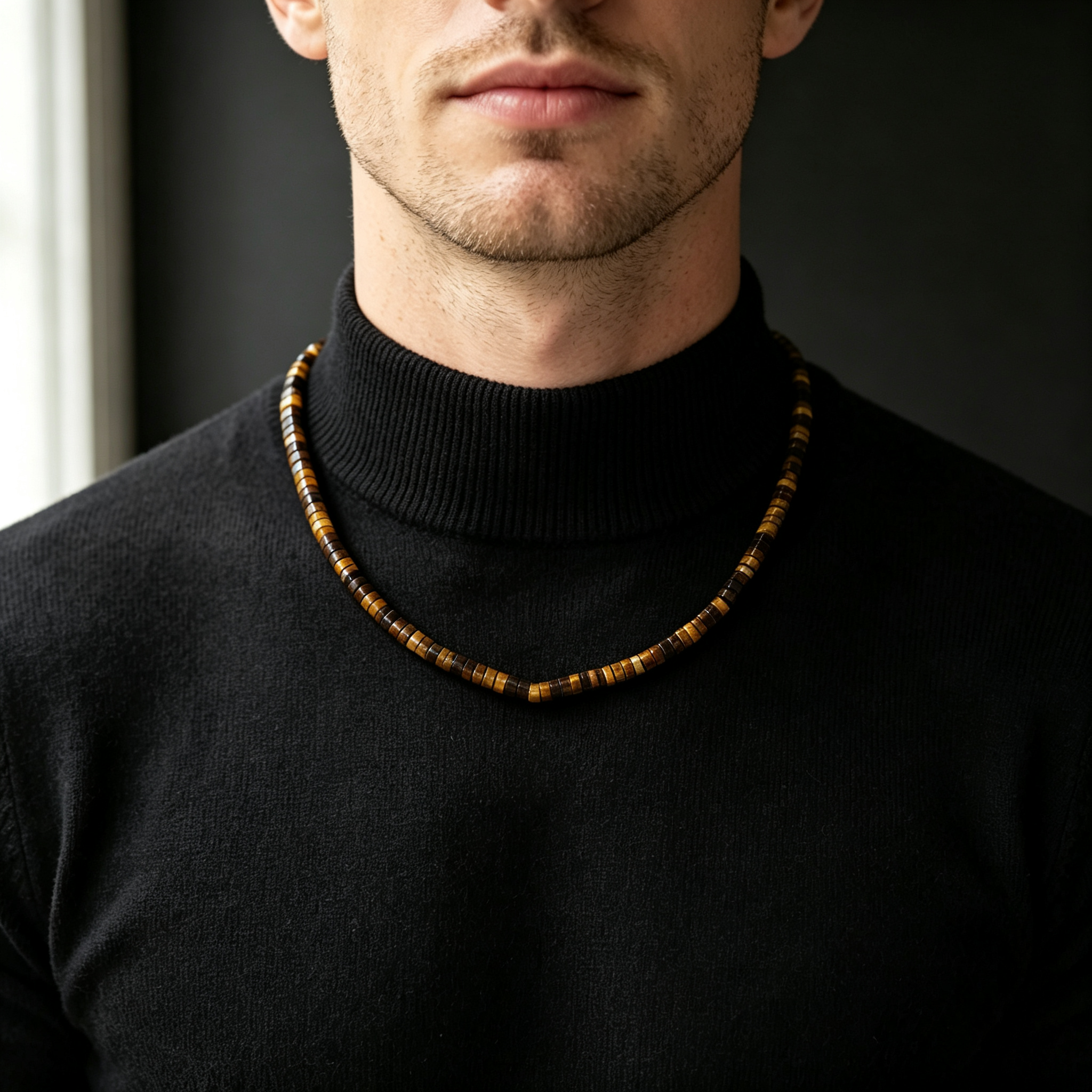 Natural Tiger Eye Stone Chain