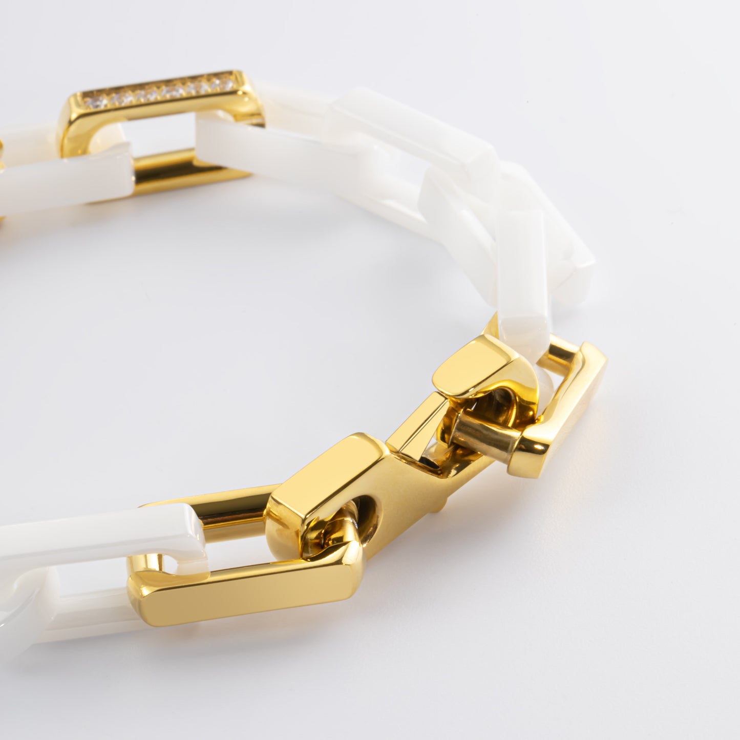 Zircon Square Ceramic Bracelet / Necklace