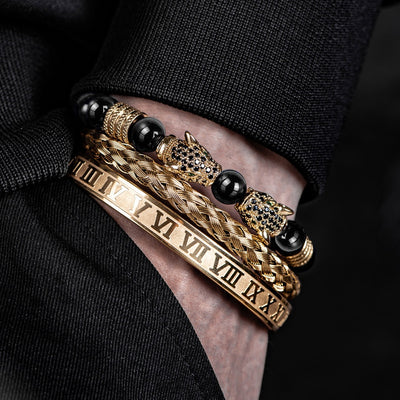 Men 316L Stainless Steel Stackable Beaded Bracelet