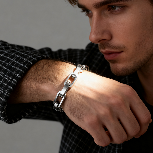 Square Titanium Steel Bracelet / Necklace