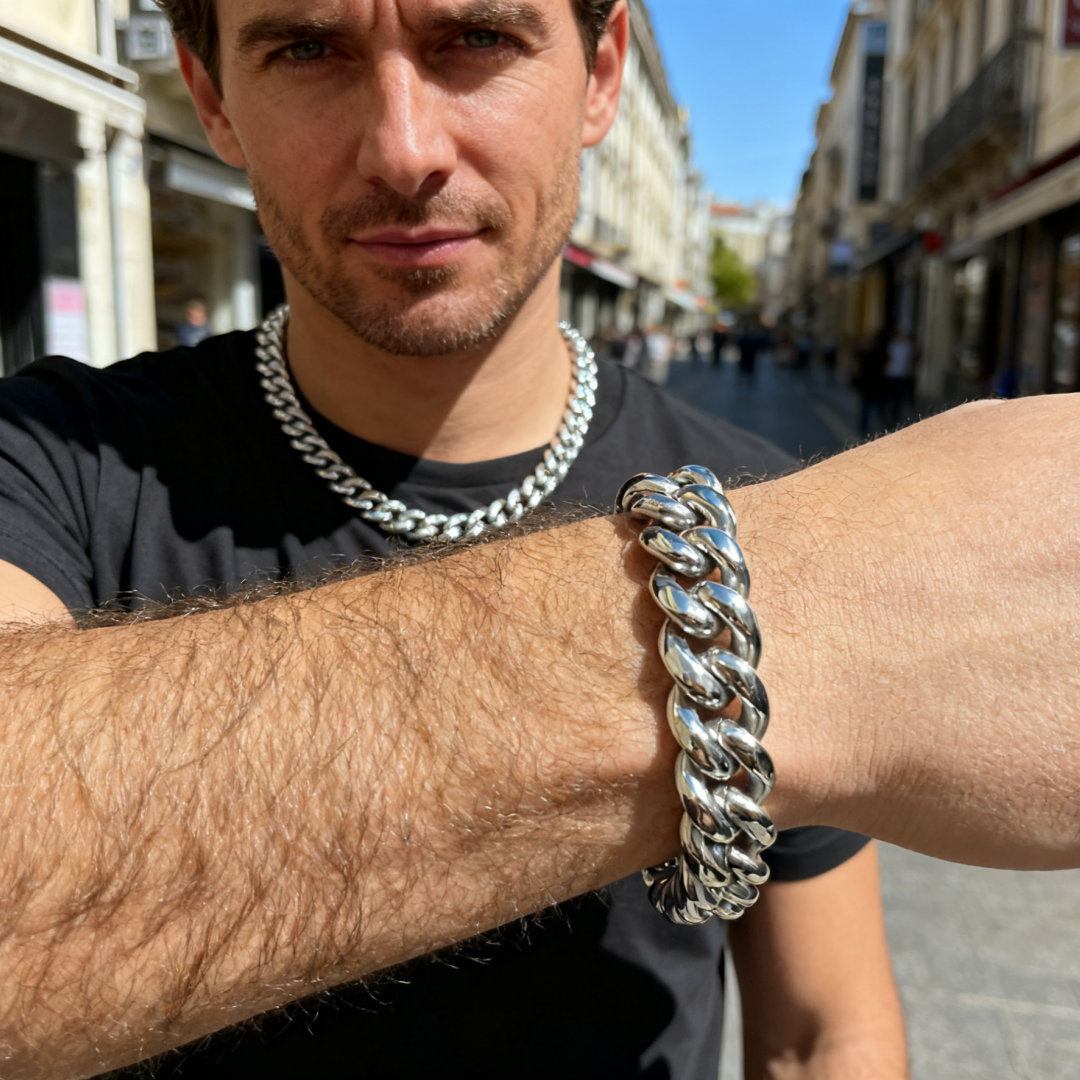 Chunky Cuban Chain Chain | Silver & Gold