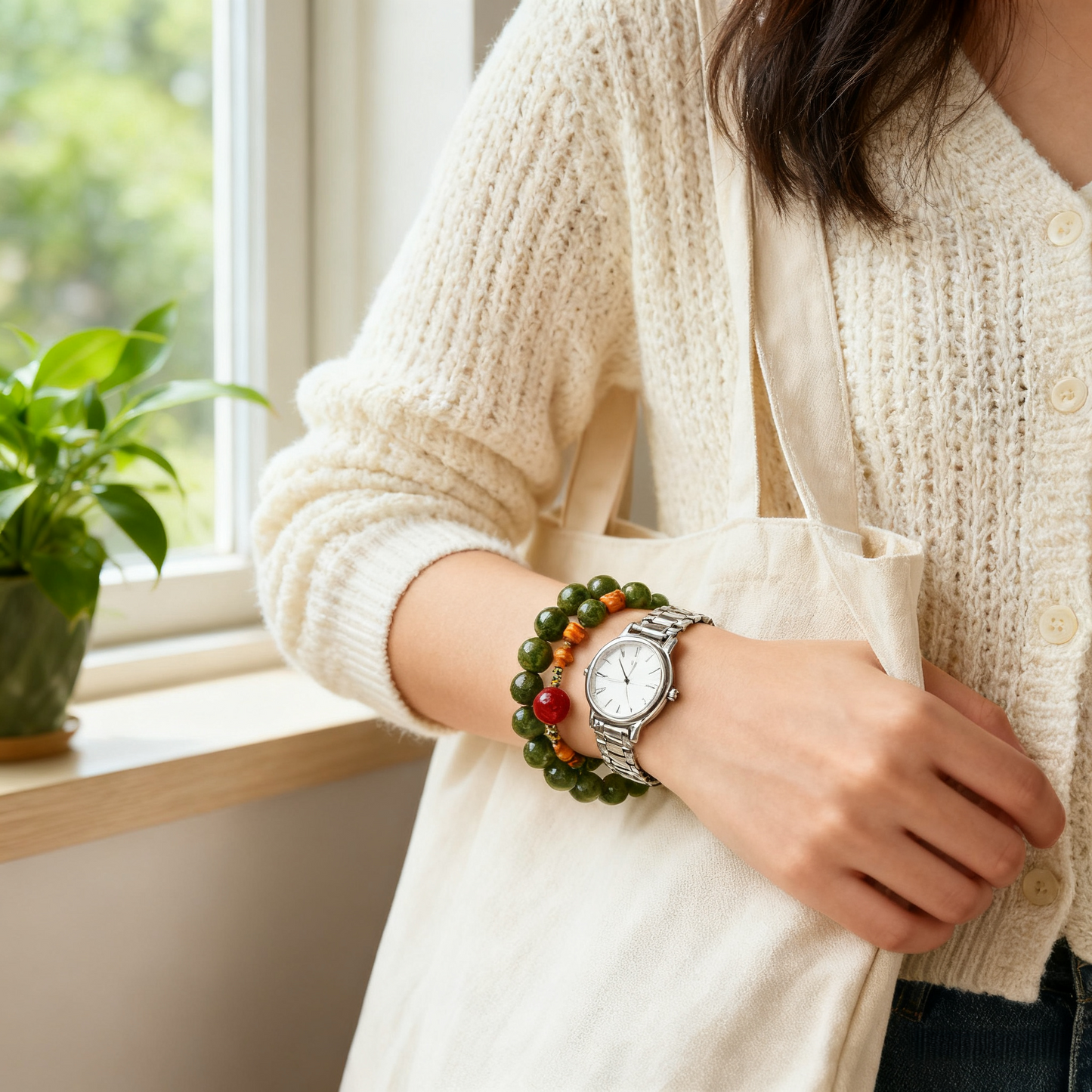Green Sandalwood String Sandalwood Bracelet