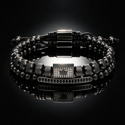 Men 316L Stainless Steel Stackable Beaded Bracelet
