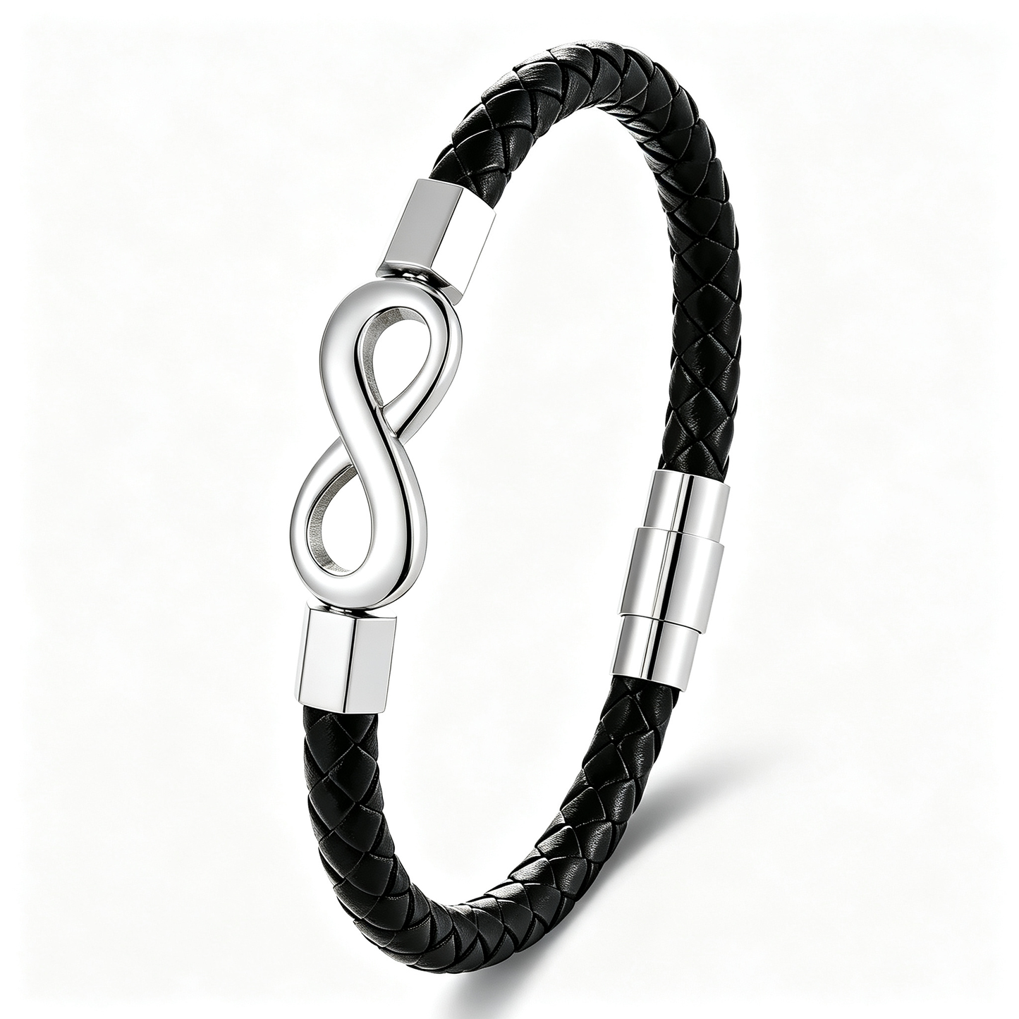 Unisex Infinity Braided Leather Bracelet