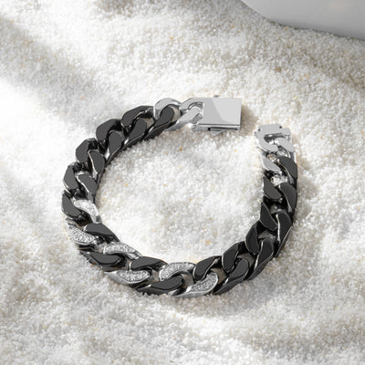 Zircon Ceramic Cuban Bracelet/Necklace