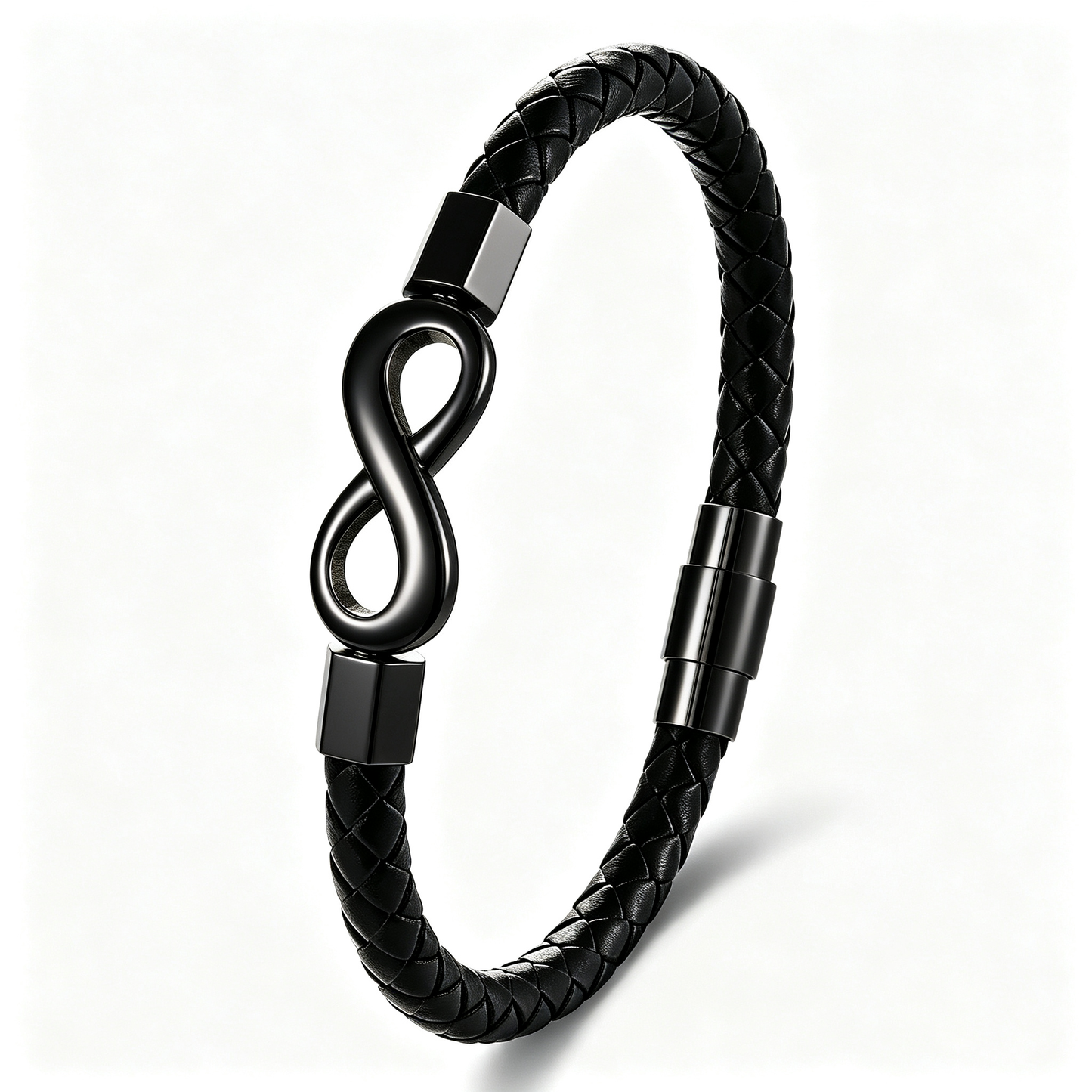 Unisex Infinity Braided Leather Bracelet