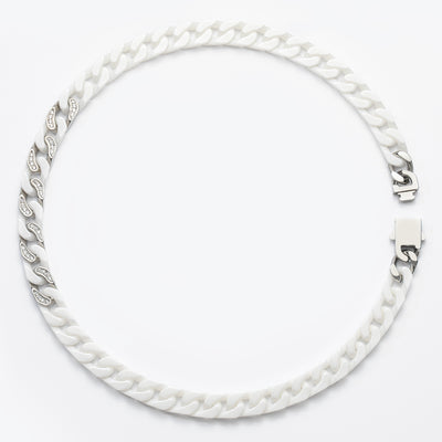 Zircon Ceramic Cuban Bracelet/Necklace