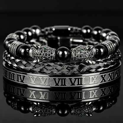 Men 316L Stainless Steel Stackable Beaded Bracelet