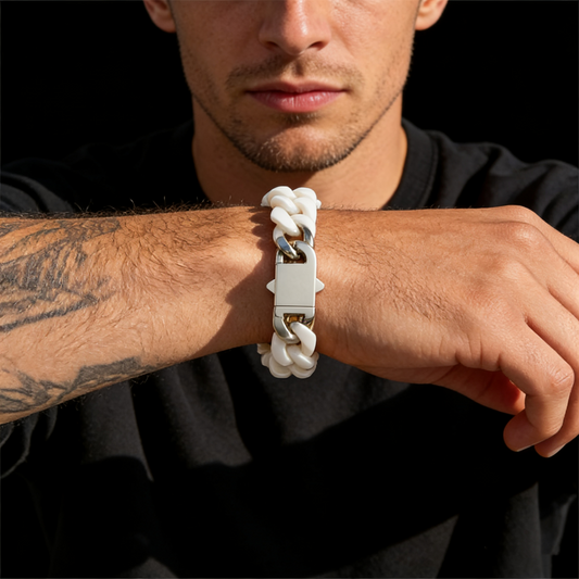 Chunky Cuban Ceramic Bracelet