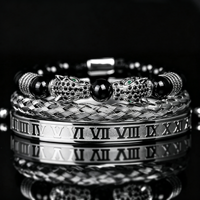 Men 316L Stainless Steel Stackable Beaded Bracelet