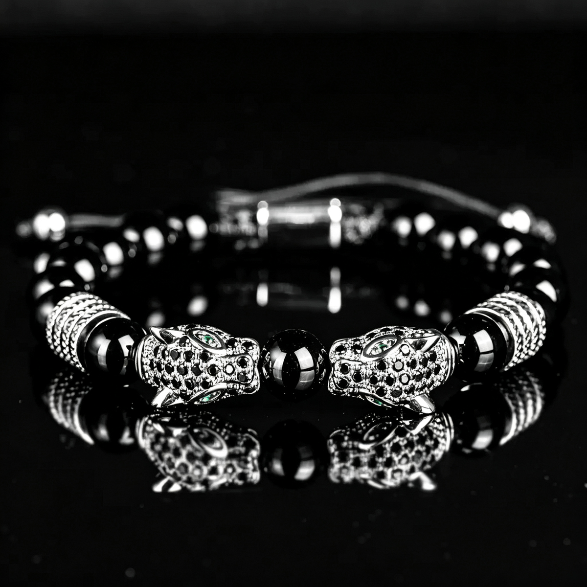Men 316L Stainless Steel Stackable Beaded Bracelet