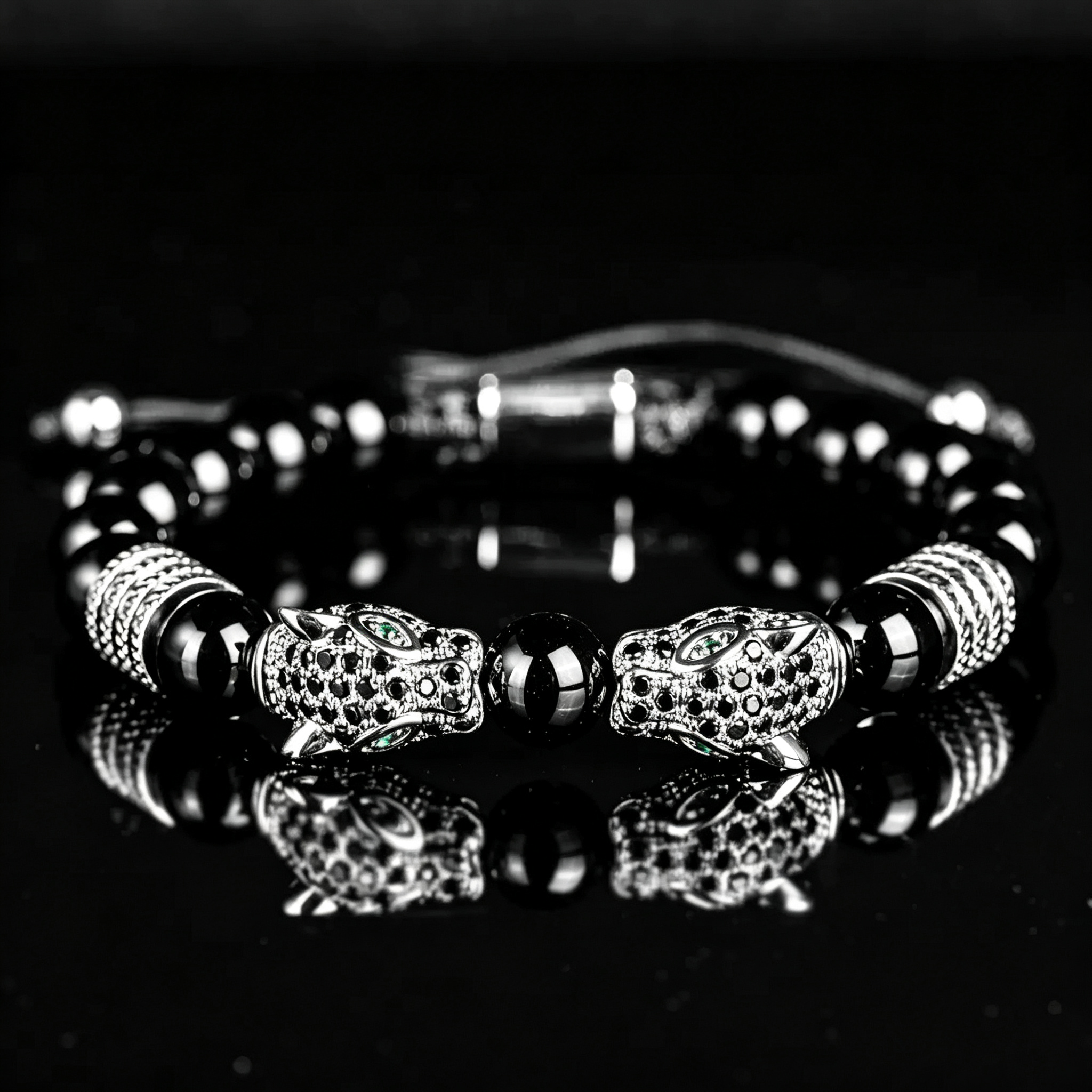 Men 316L Stainless Steel Stackable Beaded Bracelet